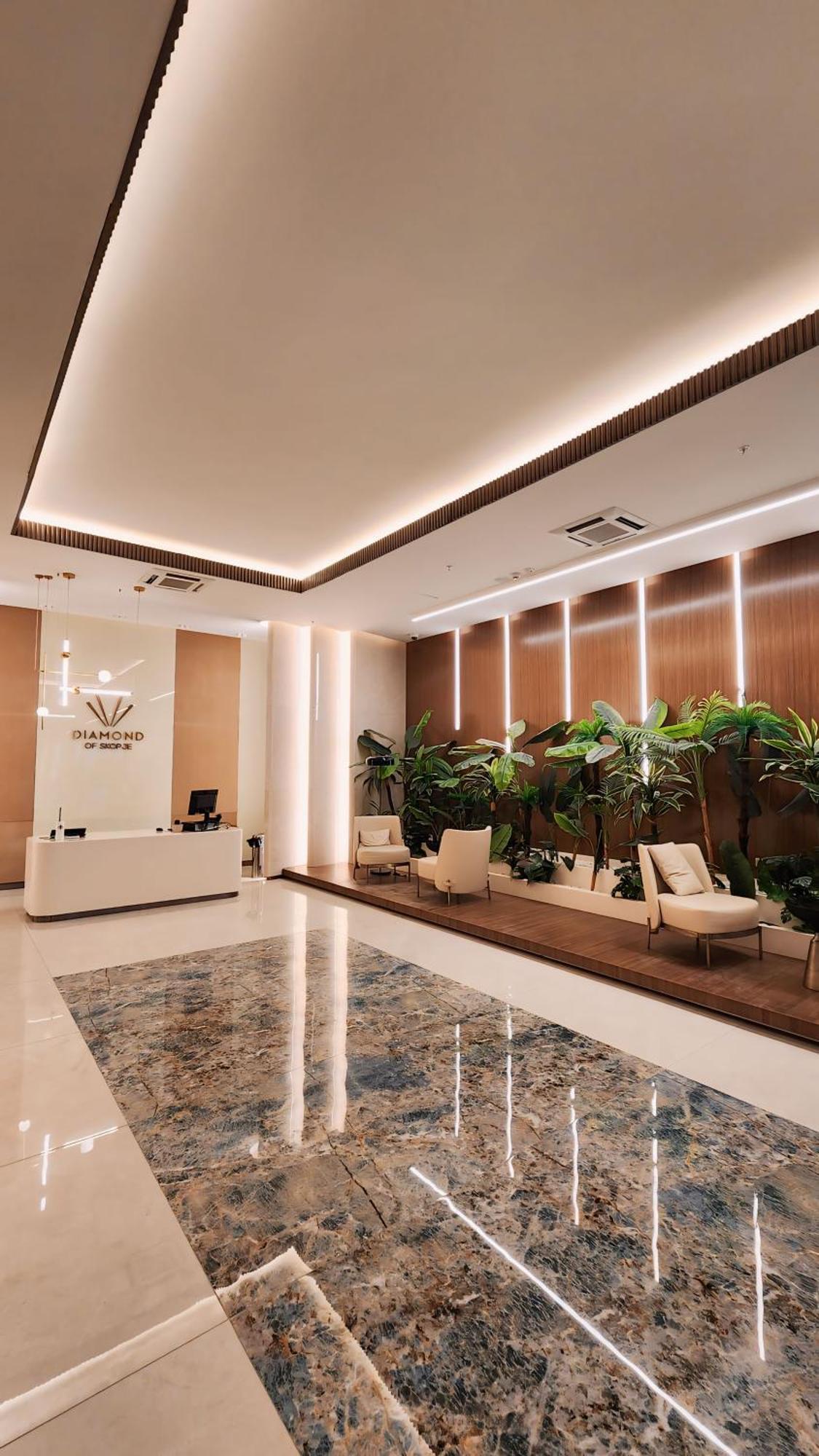 Diamond Residences 10Th Fl. Lux Apt. W/ City View 斯科普里 外观 照片