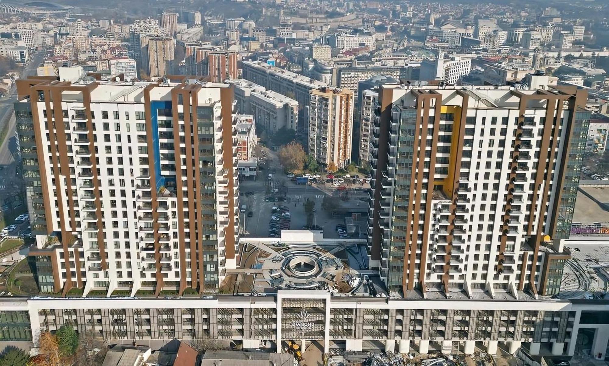 Diamond Residences 10Th Fl. Lux Apt. W/ City View 斯科普里 外观 照片
