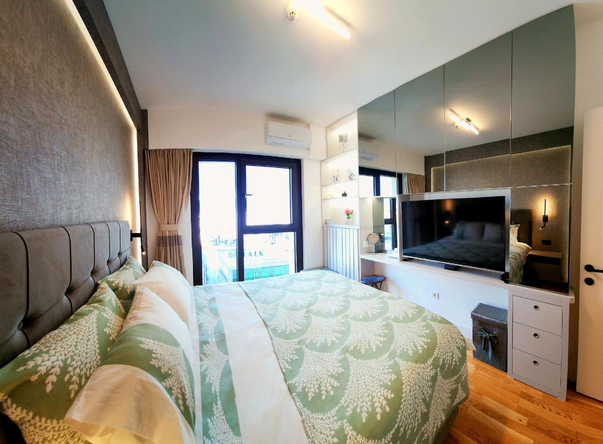 Diamond Residences 10Th Fl. Lux Apt. W/ City View 斯科普里 外观 照片