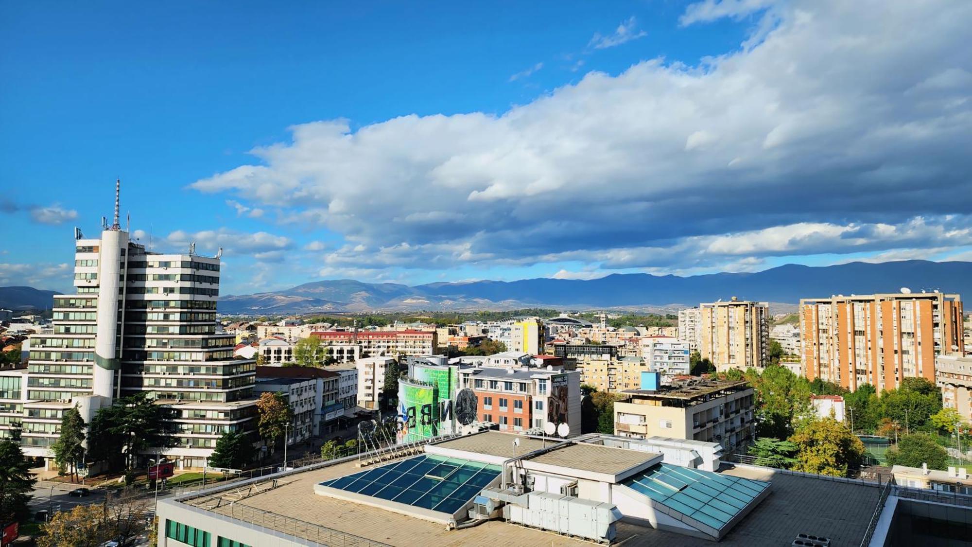 Diamond Residences 10Th Fl. Lux Apt. W/ City View 斯科普里 外观 照片