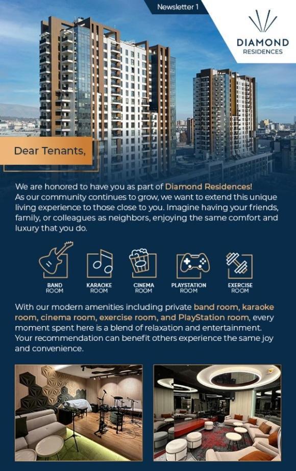 Diamond Residences 10Th Fl. Lux Apt. W/ City View 斯科普里 外观 照片